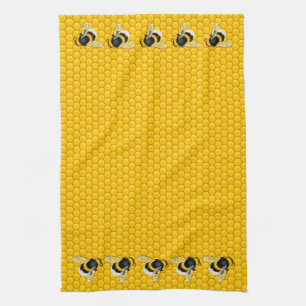 Honey Bees Tea Towel
