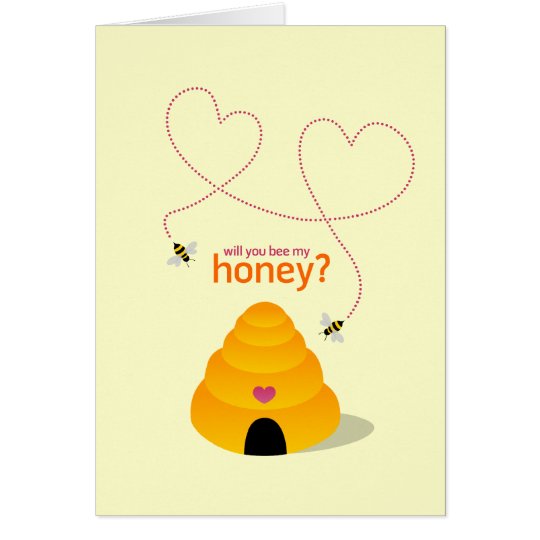 Honey Bees Valentine's Day card