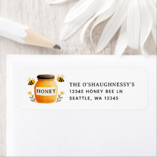 Honey & Bees Watercolor Return Address Label