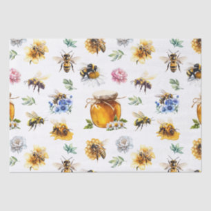 Honey Bees Watercolor  Tissue Paper