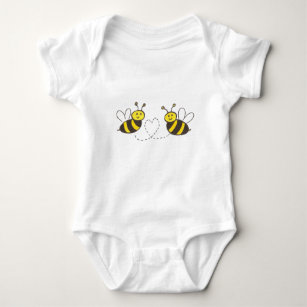 Honey Bees with Heart Baby Bodysuit