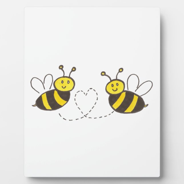 Honey Bees with Heart Plaque (Front)