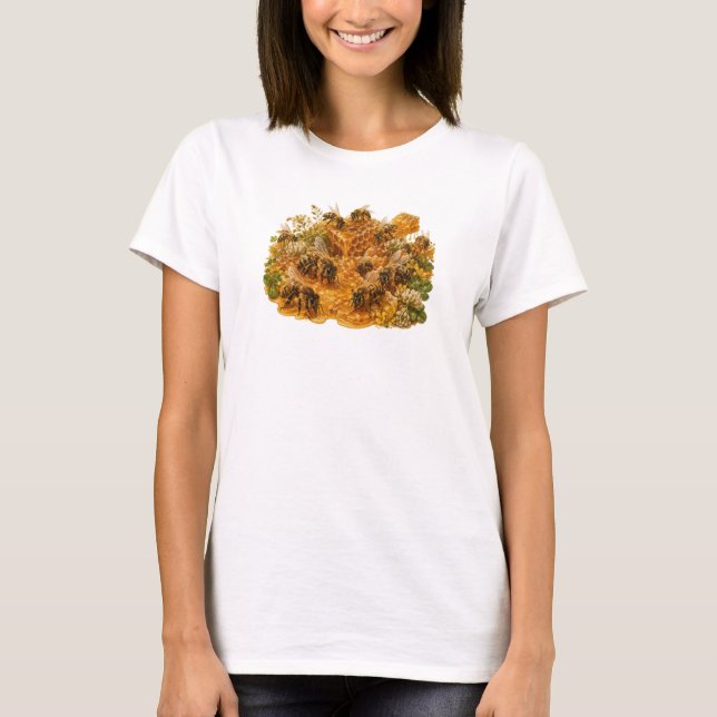 honey bees womens tshirts (Front)
