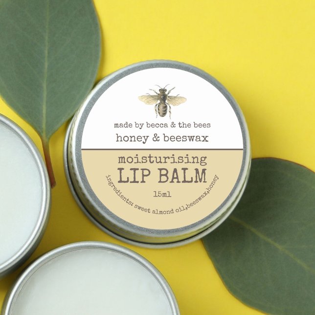 Honey & Beeswax Lip Balm Labels (Creator Uploaded)