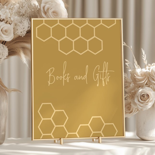 Honey Beige Baby Shower Books and Gifts Sign (Creator Uploaded)