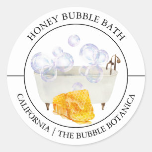 Honey Bubble Bath label
