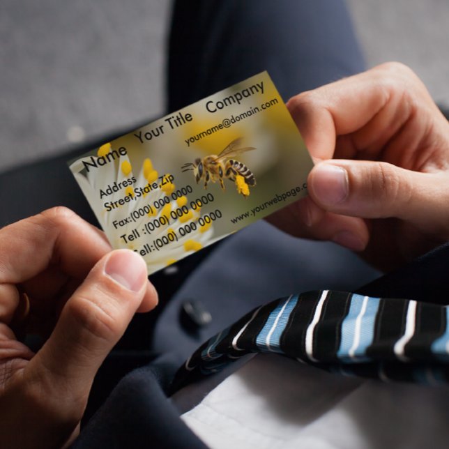 Honey Bumble Bee Business  Magnetic Business Card (Creator Uploaded)