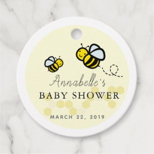 Honey / Bumble Bees & Daisy Baby Shower Thank You Favour Tags