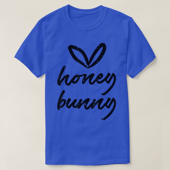 Honey Bunny Heart Cute Easter Couple Husband Wife  T-Shirt (Design Front)