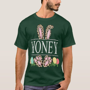 honey Bunny Leopard Grandma Easter Day Rabbit Eggs T-Shirt