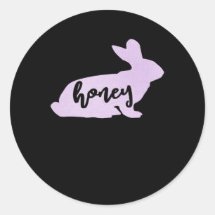 Honey Bunny Rabbit Easter Gift   Bunny Lover Classic Round Sticker
