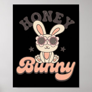 Honey Bunny Toddler Retro Easter Kids Poster