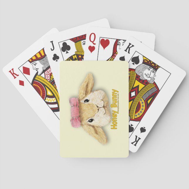 Honey Bunny's Loving Smile Playing Cards (Back)
