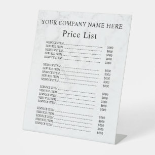 Honey Business Price List Pedestal Sign
