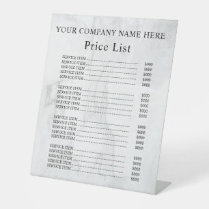 Honey Business Price List Pedestal Sign