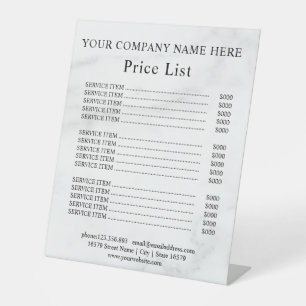 Honey Business Price List Pedestal Sign