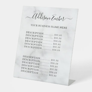  Honey Business Price List Pedestal Sign
