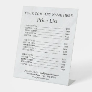 Honey Business Price List Pedestal Sign