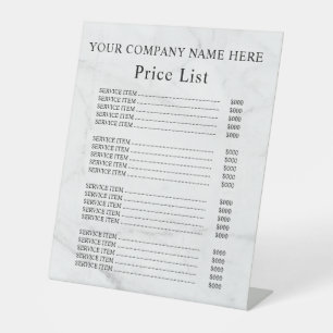Honey Business Price List Pedestal Sign
