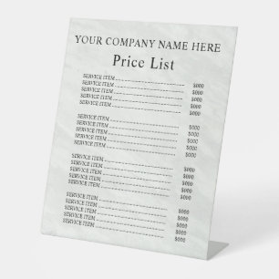 Honey Business Price List Pedestal Sign