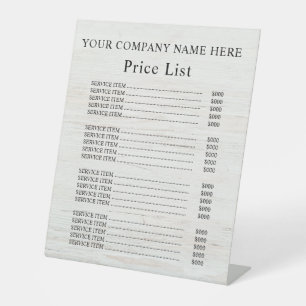 Honey Business Price List Pedestal Sign