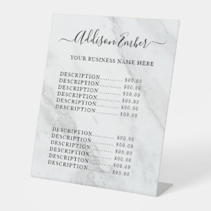  Honey Business Price List Pedestal Sign