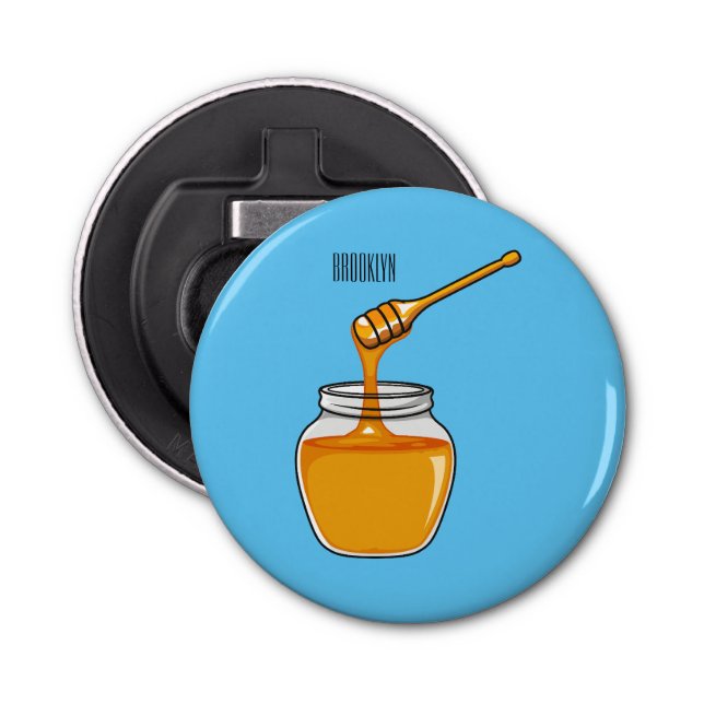 Honey cartoon illustration  bottle opener (Front)
