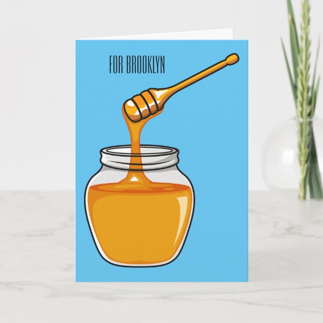 Honey cartoon illustration  card (Front)