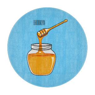Honey cartoon illustration cutting board