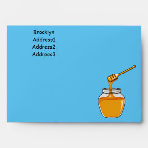Honey cartoon illustration envelope