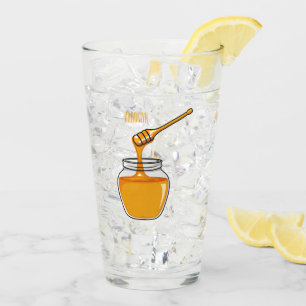 Honey cartoon illustration  glass