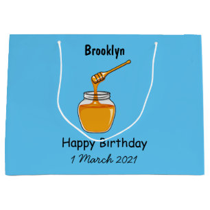 Honey cartoon illustration  large gift bag