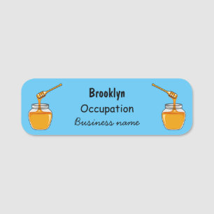 Honey cartoon illustration name tag