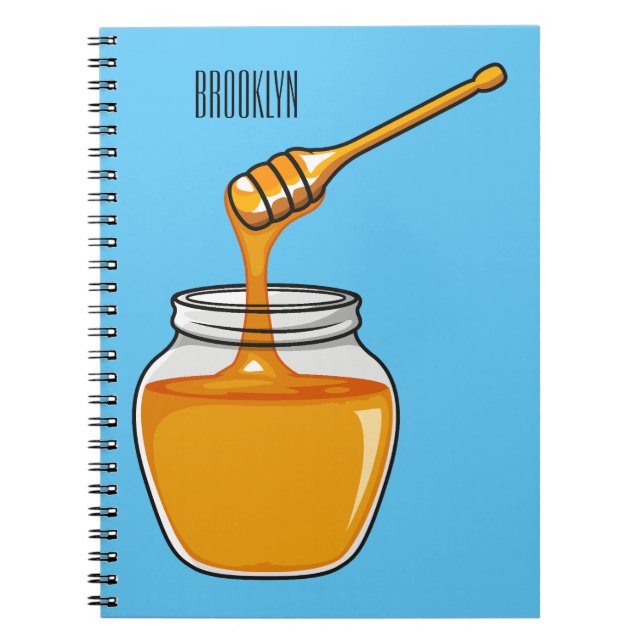 Honey cartoon illustration  notebook (Front)
