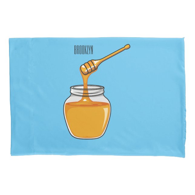 Honey cartoon illustration  pillowcase (Front)
