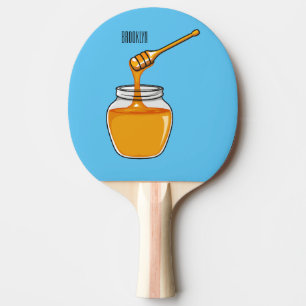 Honey cartoon illustration  ping pong paddle