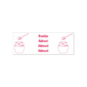 Honey cartoon illustration  self-inking stamp