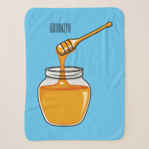 Honey cartoon illustration sherpa blanket
