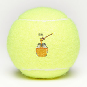 Honey cartoon illustration tennis balls