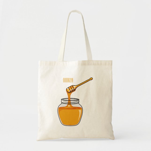 Honey cartoon illustration  tote bag (Front)