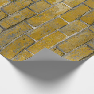 Honey Coloured Brick Wall Pattern Wrapping Paper