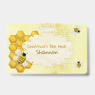 Honey Comb 3D Whimsey BUSINESS EMPLOYEE ID Badge