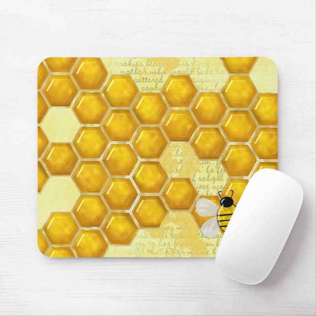 Honey Comb 3D Whimsey  Mouse Pad (With Mouse)