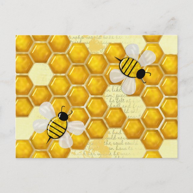 Honey Comb 3D Whimsey  Postcard (Front)