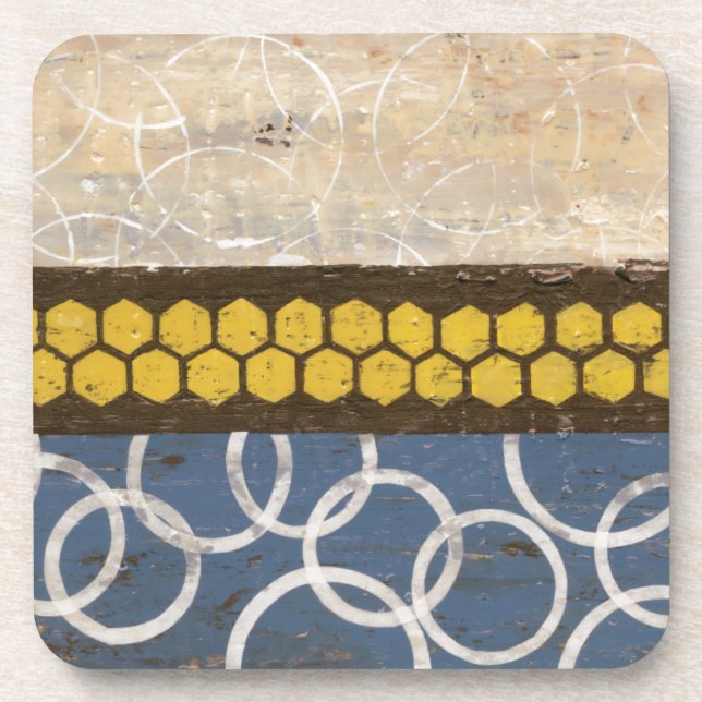 Honey Comb Abstract I Coaster (Front)