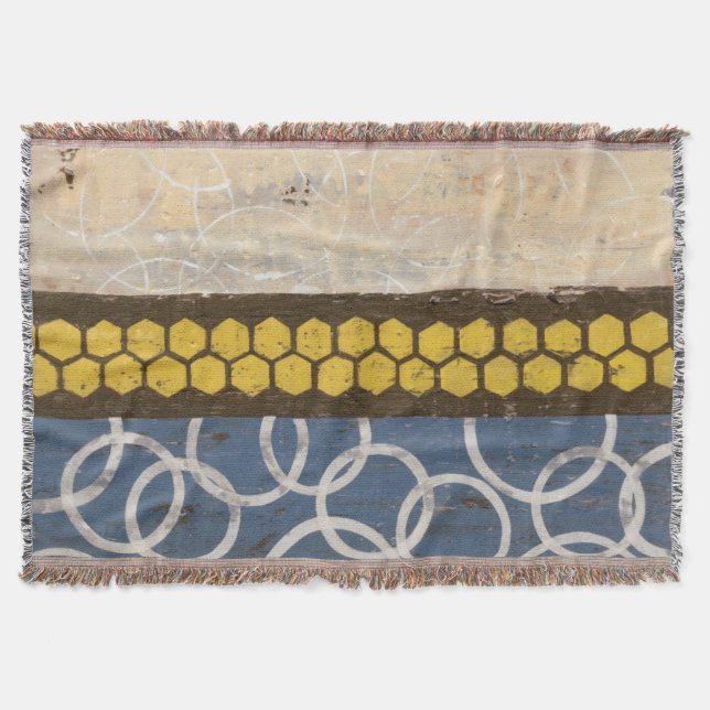 Honey Comb Abstract I Throw Blanket (Front)