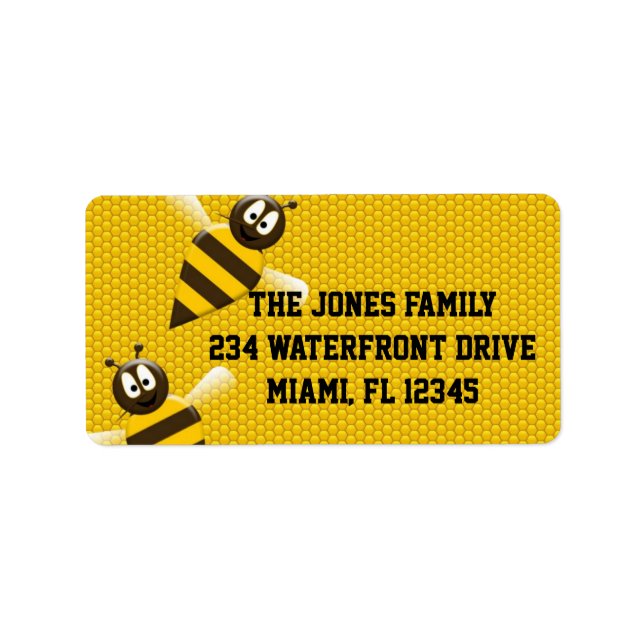 Honey Comb Bee Bees Spring Peace Love Destiny Label (Front)