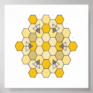 Honey Comb Rangoli Poster