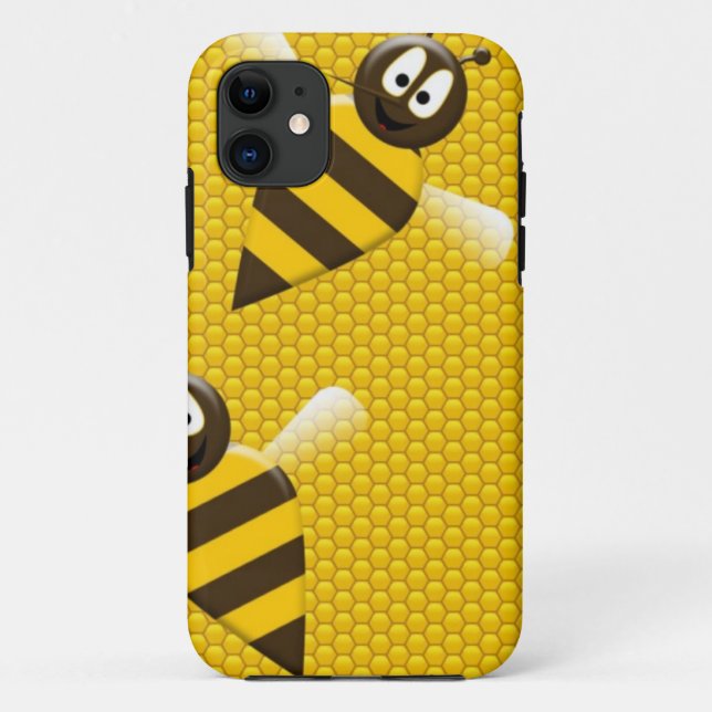Honey Comb Yellow Gold  Bee Bees Pattern Art Case-Mate iPhone Case (Back)