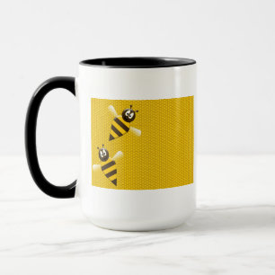 Honey Comb Yellow Gold Bee Bees Pattern Art Mug
